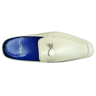 Classica Mascarpone With Silver Hardware Leather Slippers