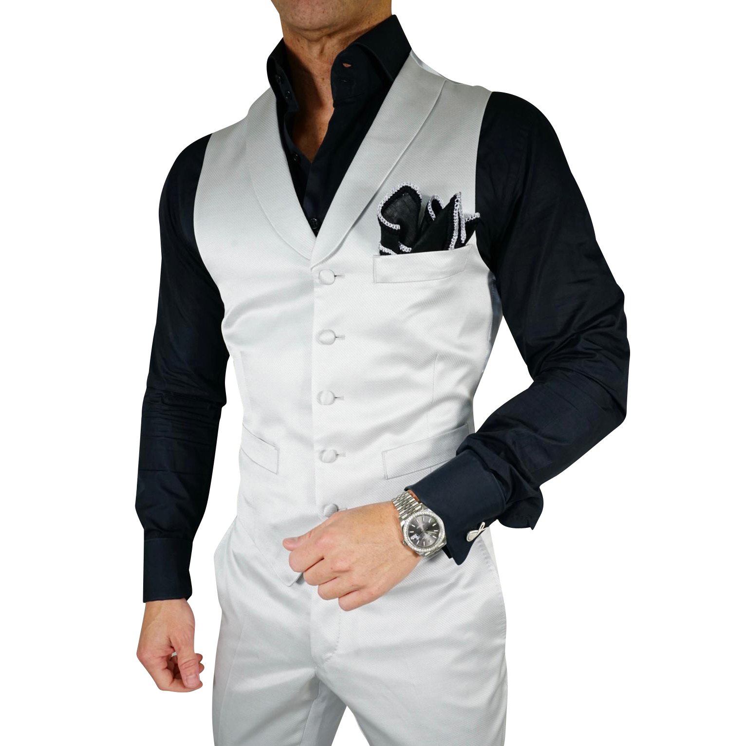 Silver Lucentezza Ciottoli Waistcoat