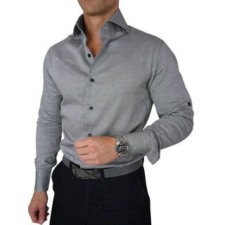 Grey Birdseye Dress Shirt