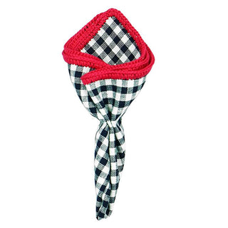 Tartan Navy Grano with Red Signature Border