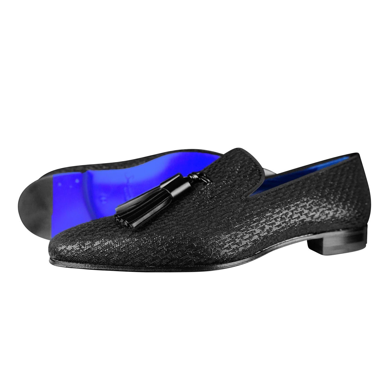 Black Diamante Tassel Loafer