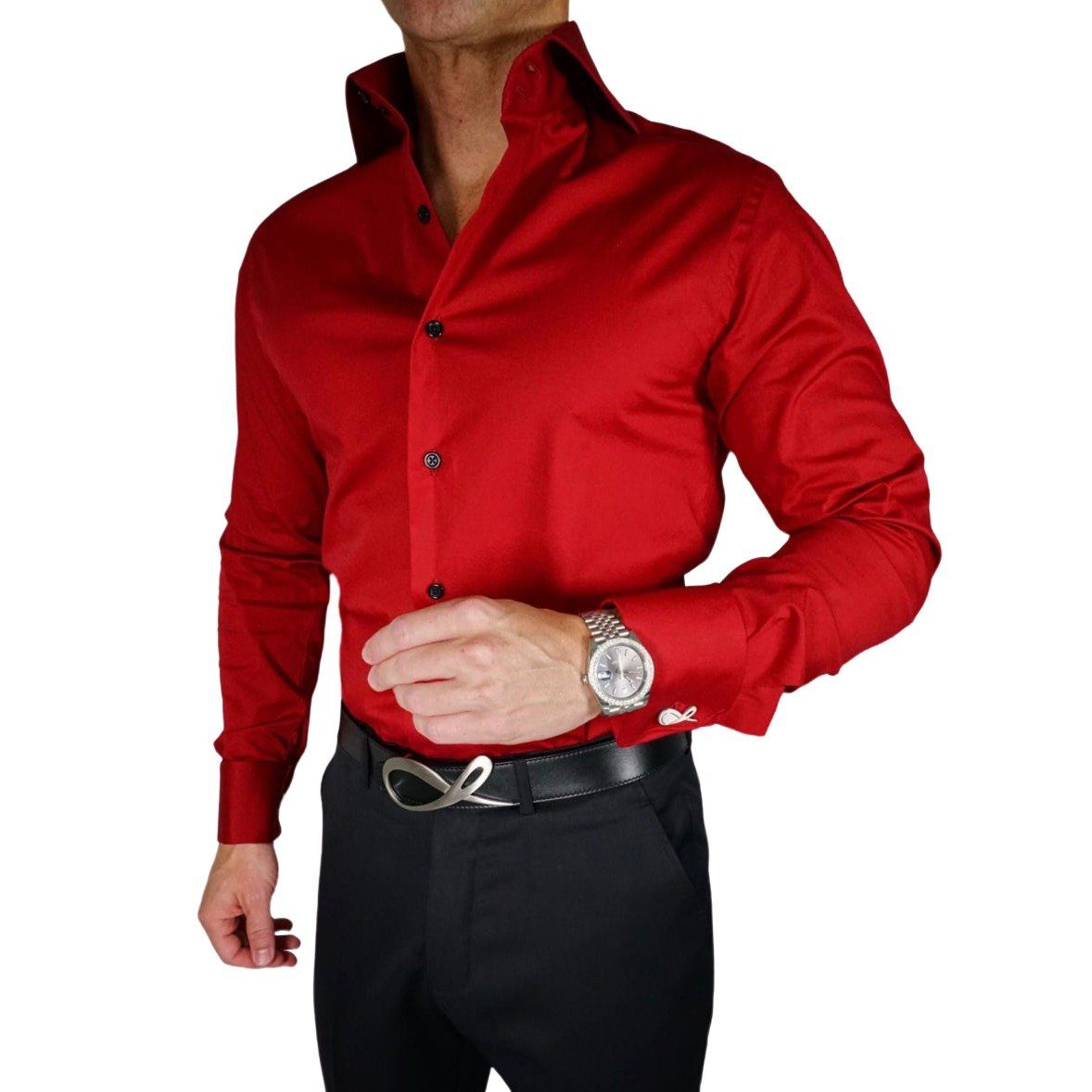 red dress shirts for men Men's Ruby Dress Shirt @ The Vault in size 19 / 36/37