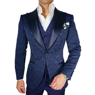 Navy Blue Paisley Dinner Jacket