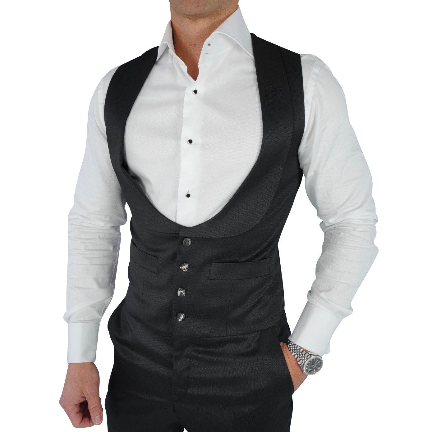 Black Evento Apache Oro Cavallo Waistcoat