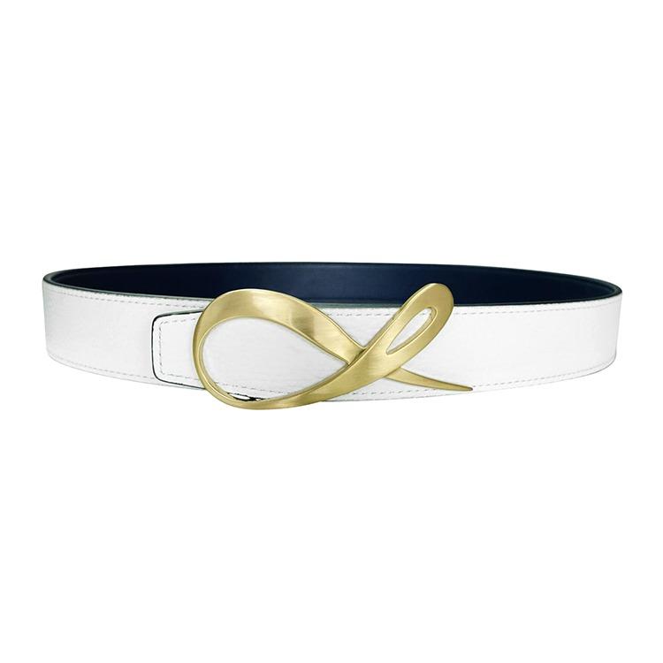 Classica Bianco Blu Mezzanotte Yellow Gold Belt