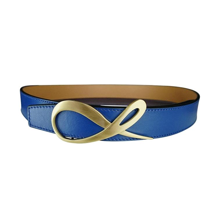 Latte Cobalt Yellow Gold Belt