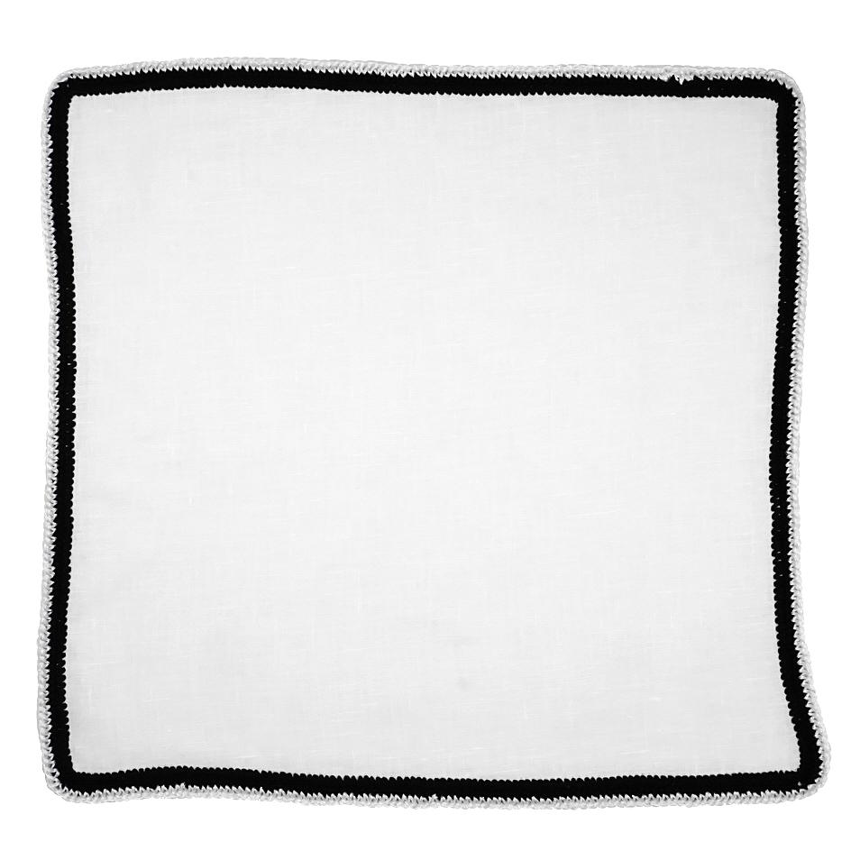 White Nieve With Black & White Snow Flake Signature Border