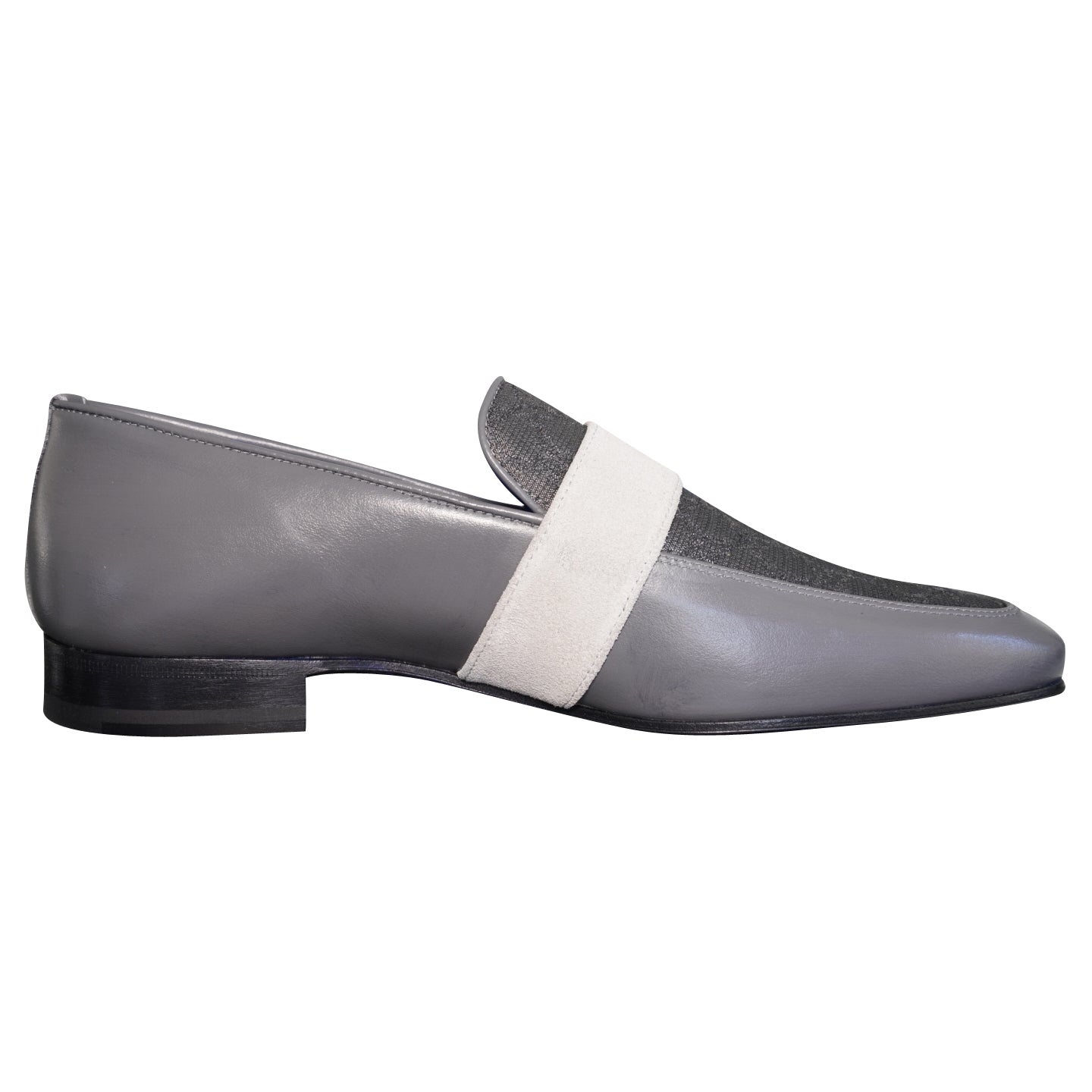 Grigio Logo Monk Strap Loafer With Rose Gold Buckle