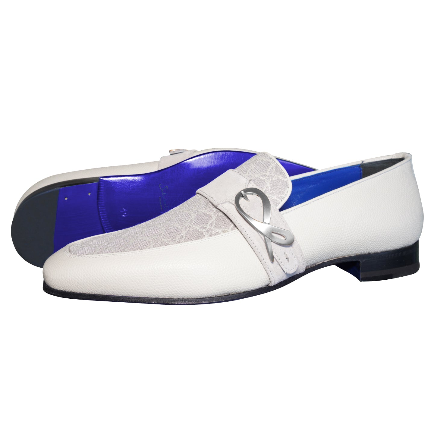 Tortora Logo Monk Strap Loafer With Silver Buckle @ The Vault