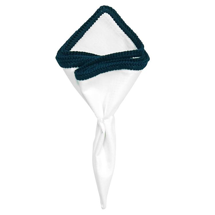 White Nuvola with Navy Blue Signature Border