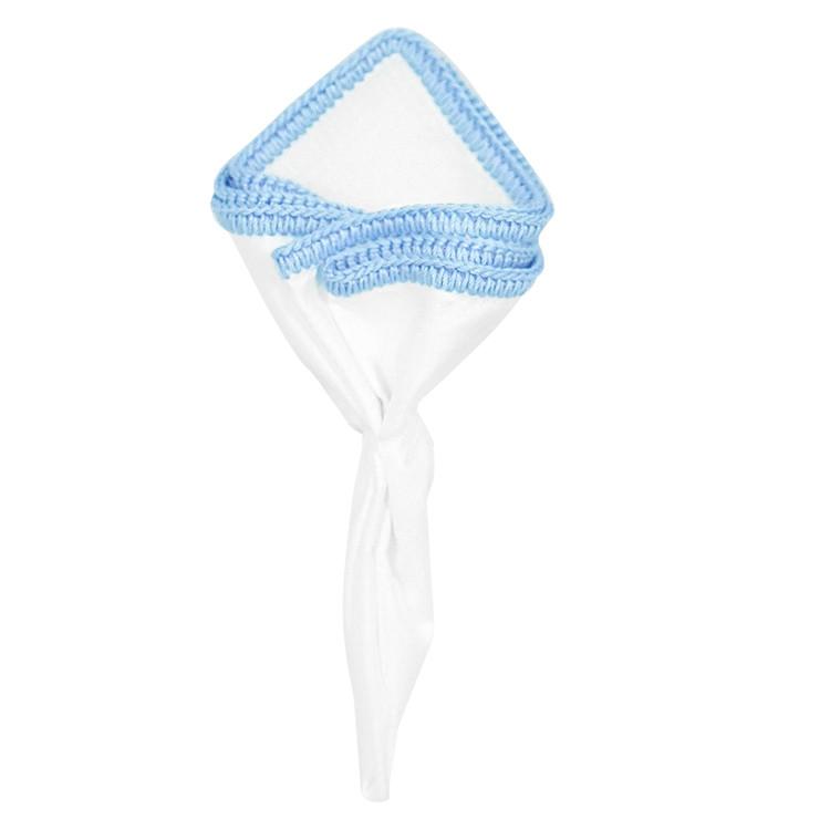 White Nuvola with Sky Blue Signature Border