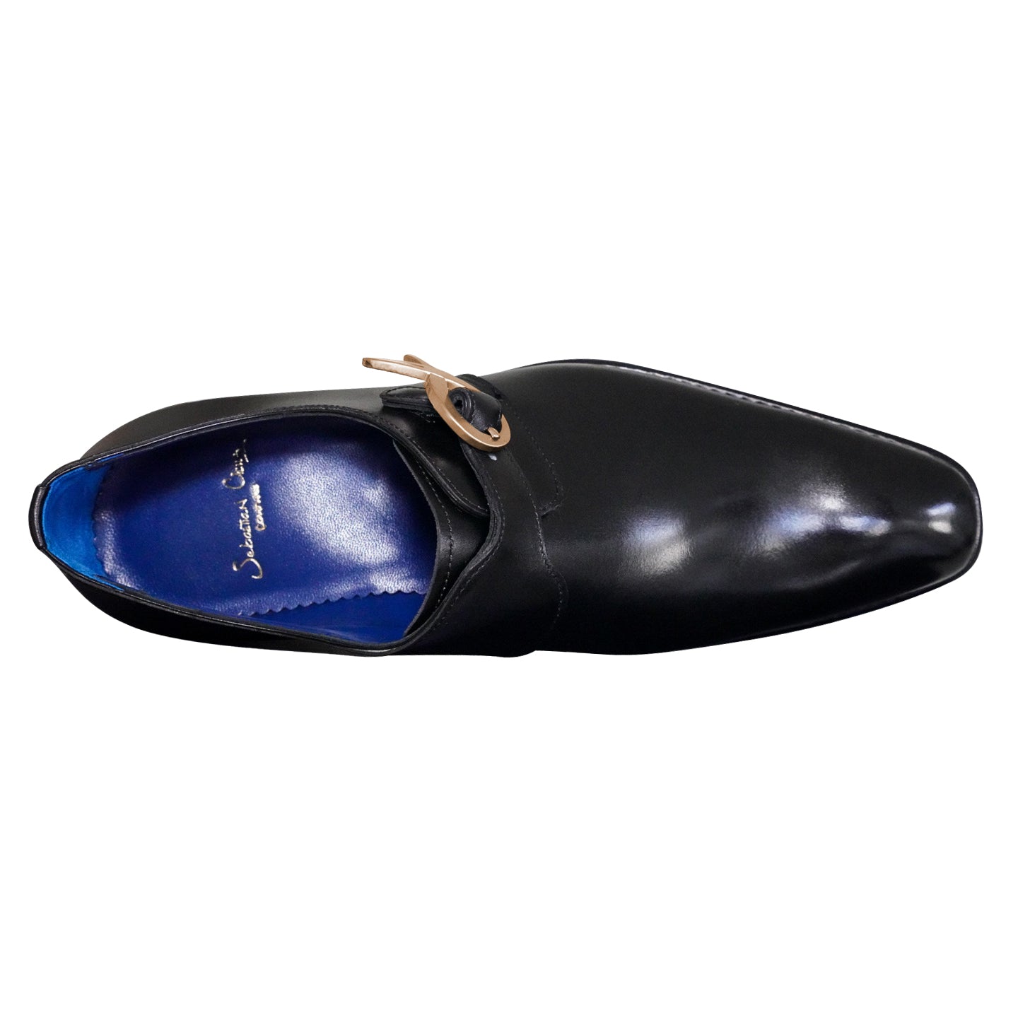 Nero Opal With Yellow Gold Hardware Monk Strap