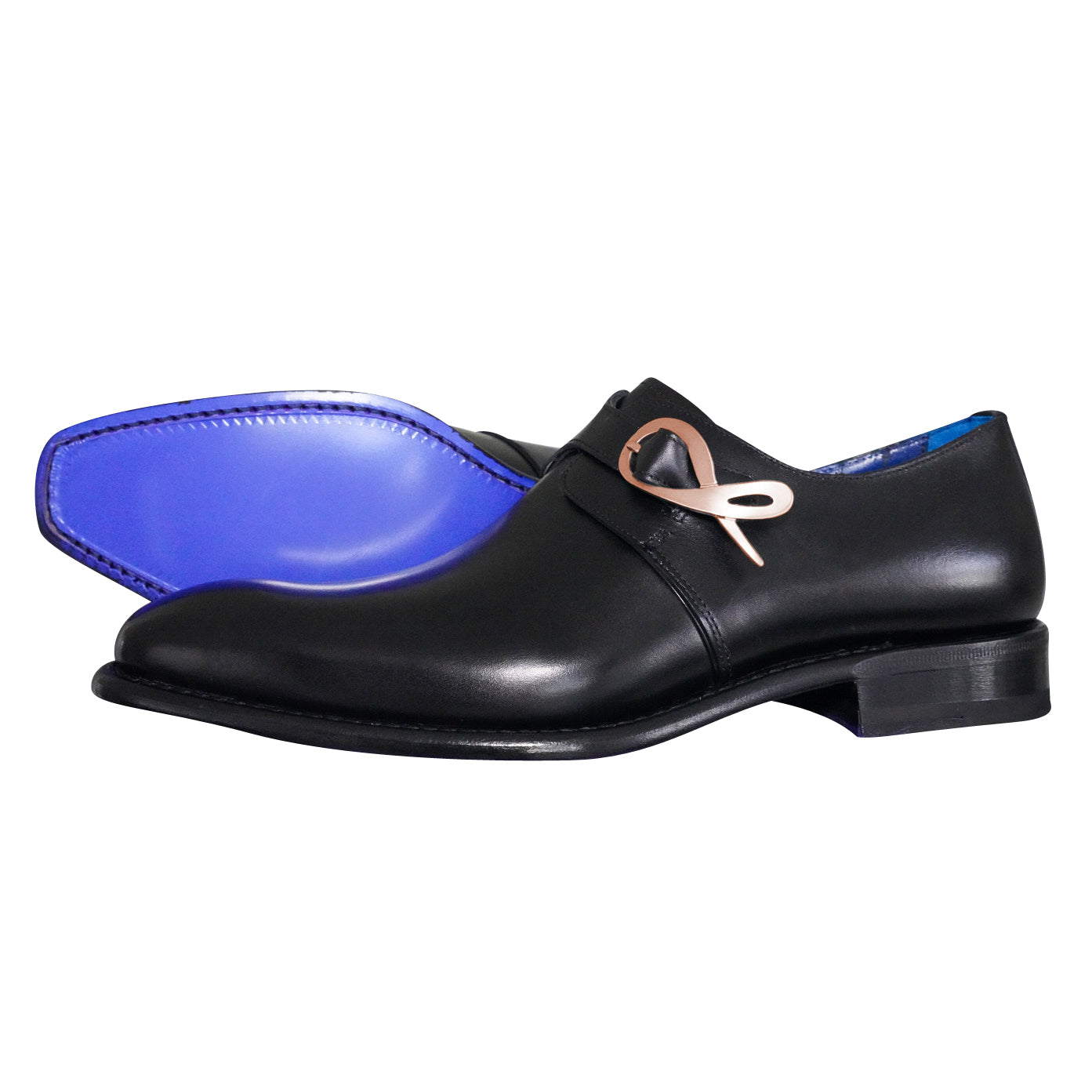 Nero Opal With Rose Gold Hardware Monk Strap 16.5 Nero Opal With Rose Gold Hardware Monk Strap 16.5