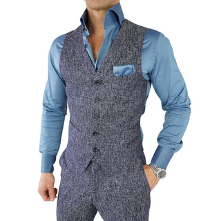 Denim Paglia Ciottoli Waistcoat