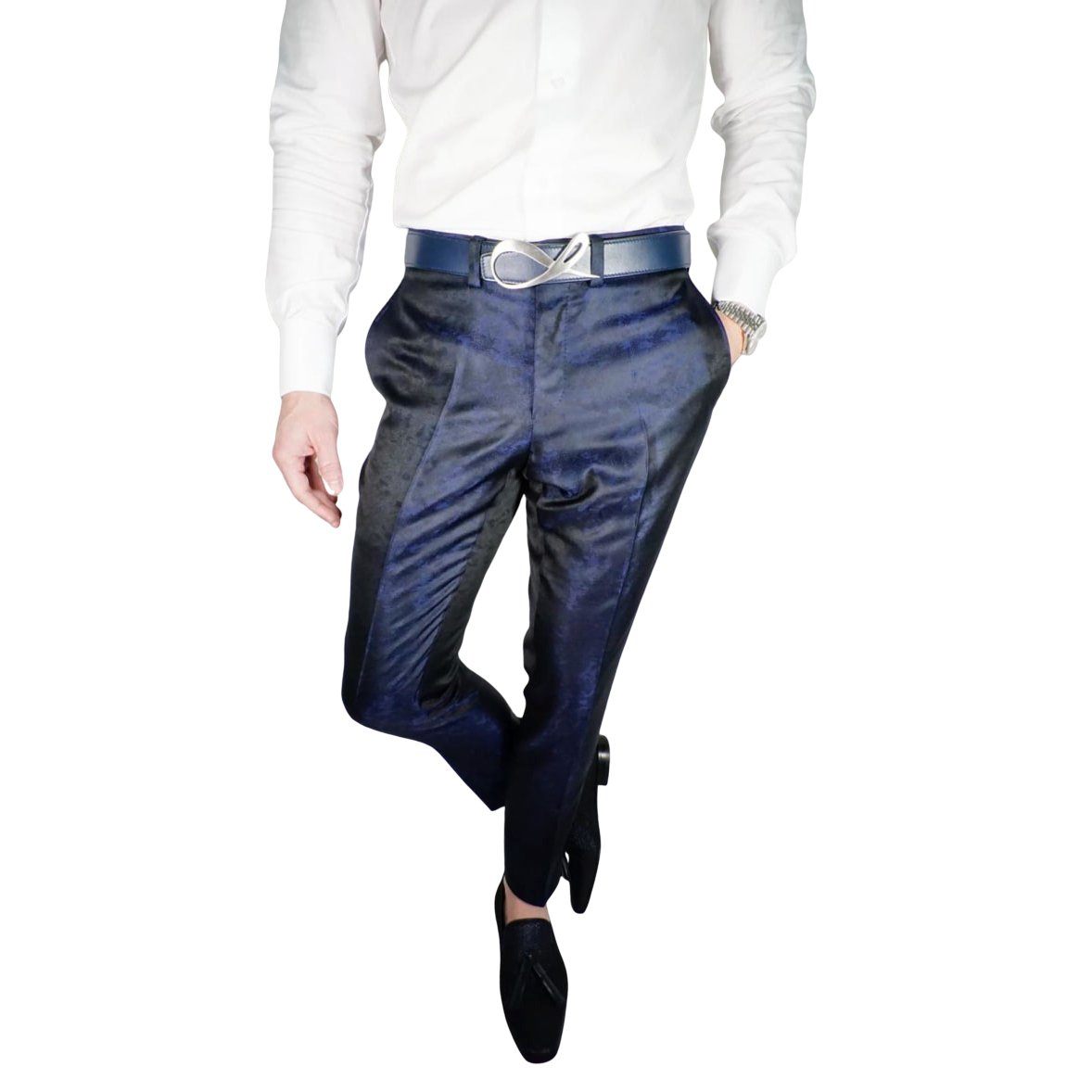 Navy Brillo Trousers