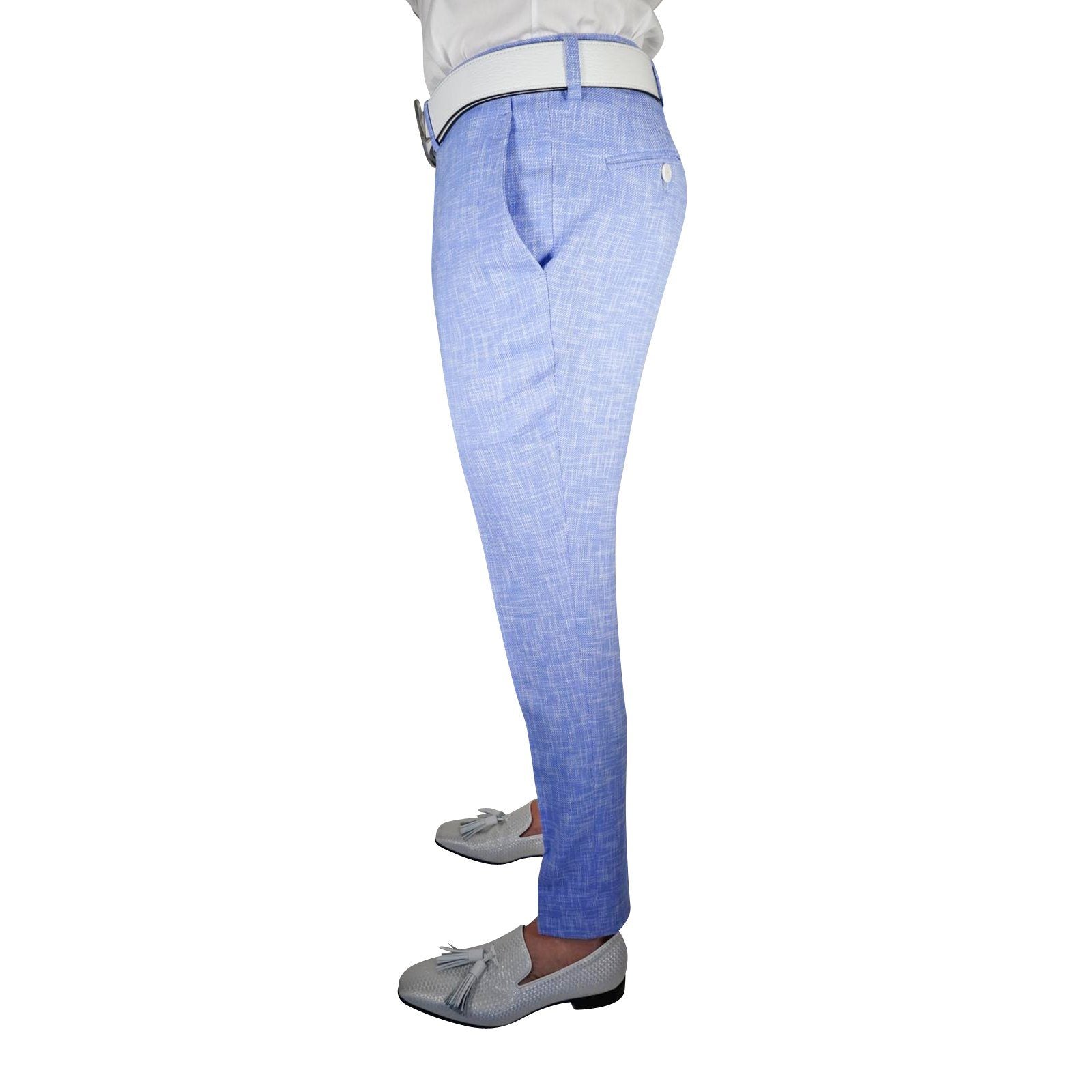 Lilac Blu Lino Tweed Trousers @ The Vault