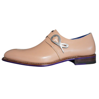 Latte With Silver Hardware Monk Strap