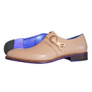 Latte With Yellow Gold Hardware Monk Strap