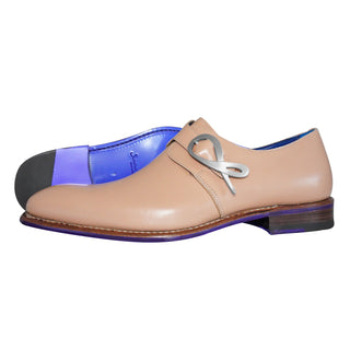 Latte With Silver Hardware Monk Strap