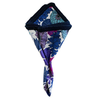 Purple Orchidea with Navy Blue Signature Border