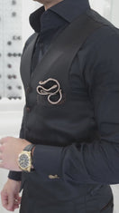 Black Bronze Astrato Naked Ciottoli Waistcoat