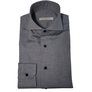 Grey Birdseye Dress Shirt