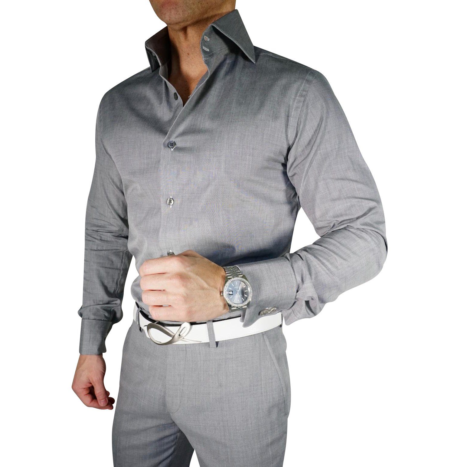 Men’s Formal Dress Shirt | High Collar Shirt | Sebastian Cruz Couture ...