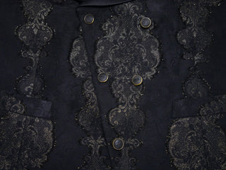 Black Oro Versaille Double Breasted Waistcoat