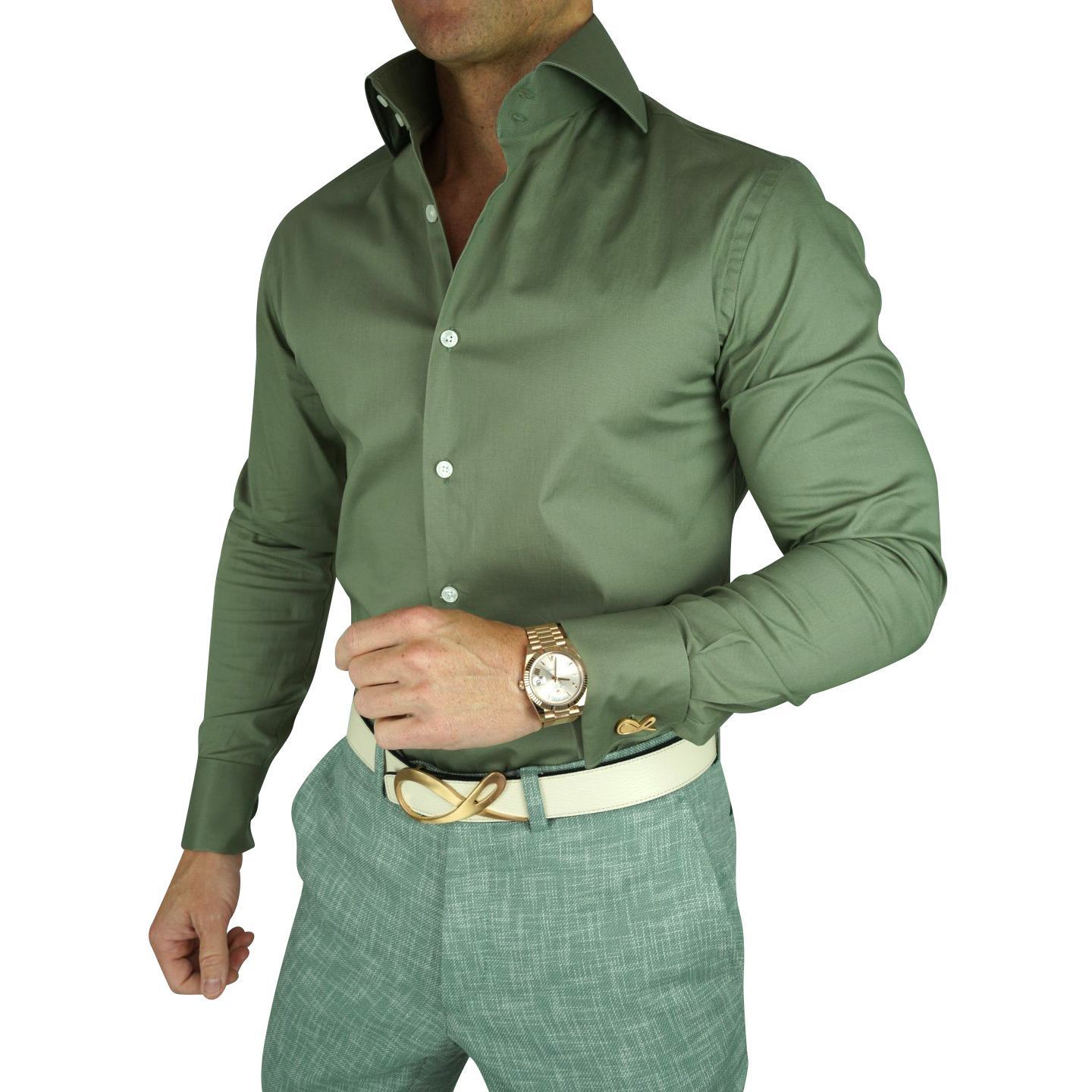 Olive Green Dress Shirt @ The Vault
