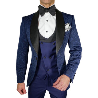 Navy Blue Paisley Dinner Jacket