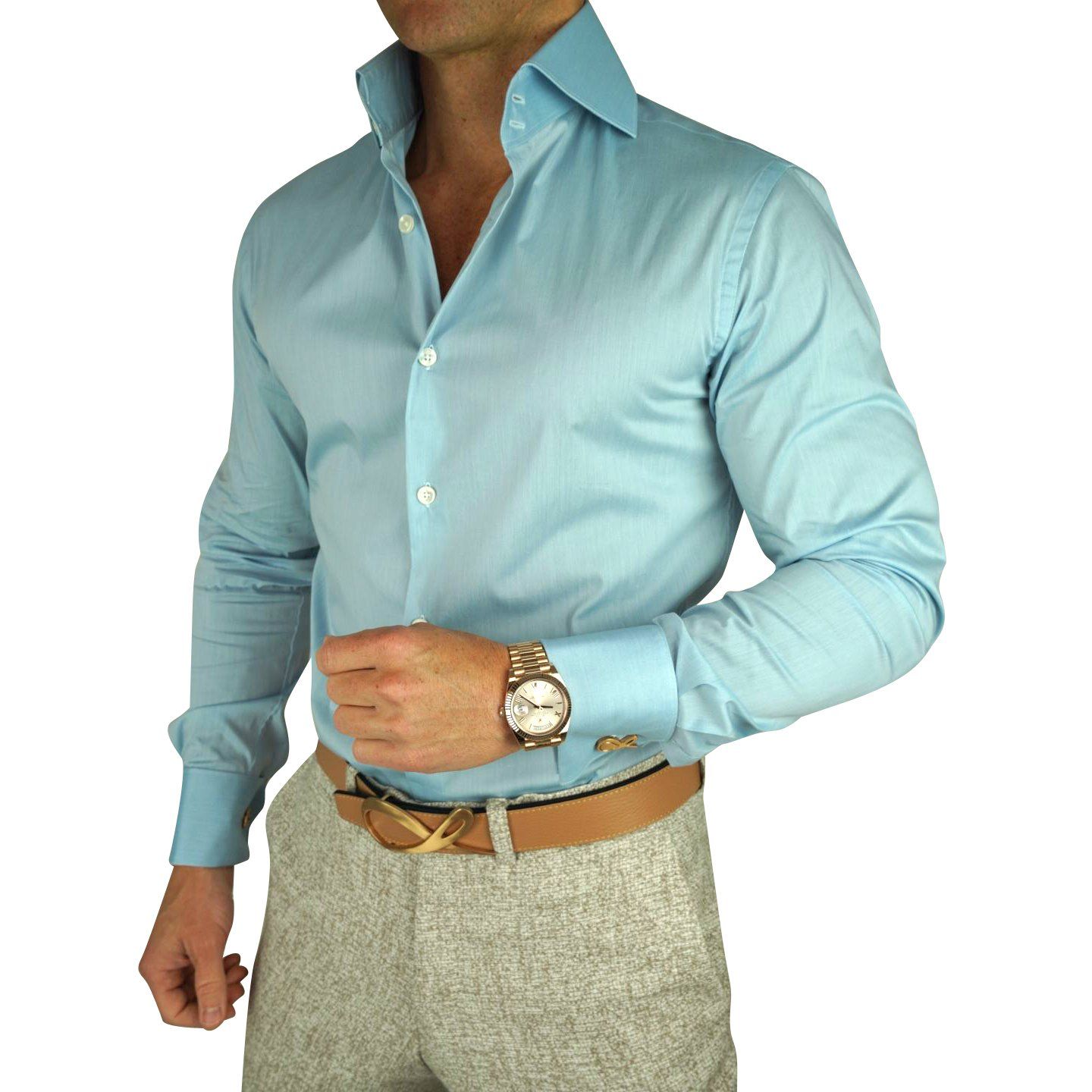 Men’s Formal Dress Shirt | High Collar Shirt | Sebastian Cruz Couture ...