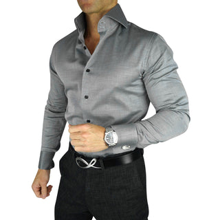 Black Twill Dress Shirt