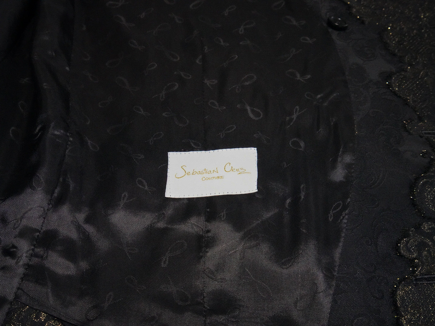 Black Oro Versaille Double Breasted Waistcoat