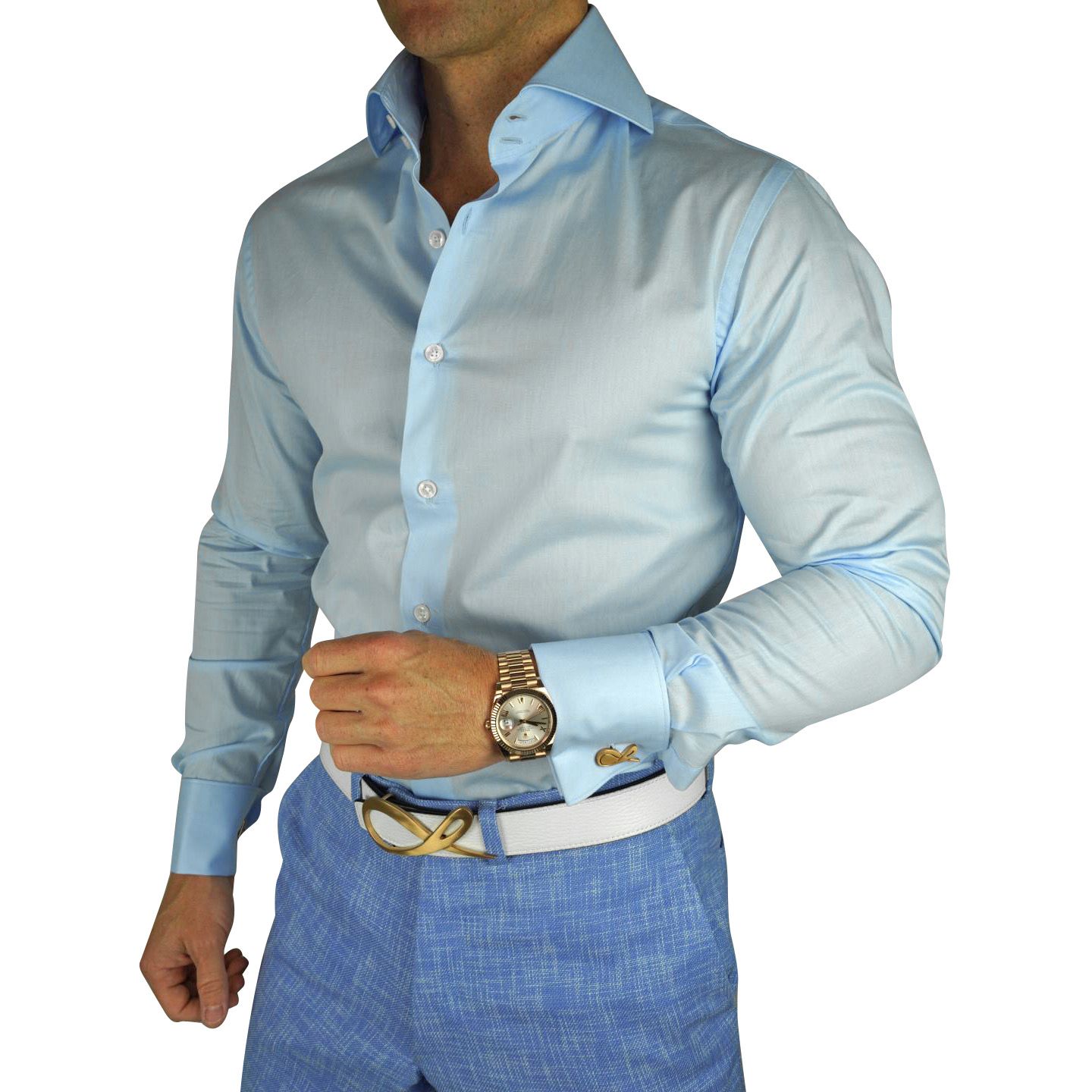 Light Blu Poplin Dress Shirt