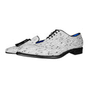 White Tweed Legare Lace Ups