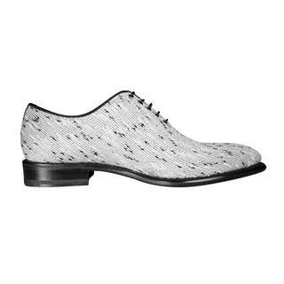White Tweed Legare Lace Ups