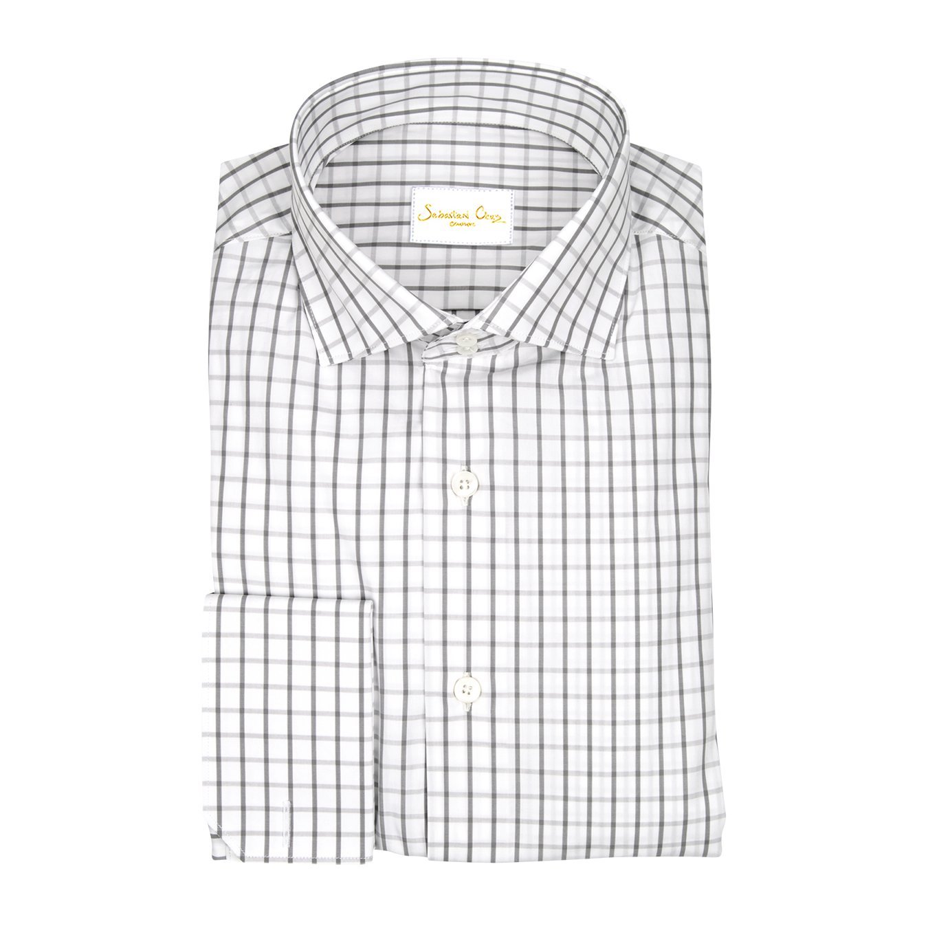 Gray Windowpane Dress Shirt