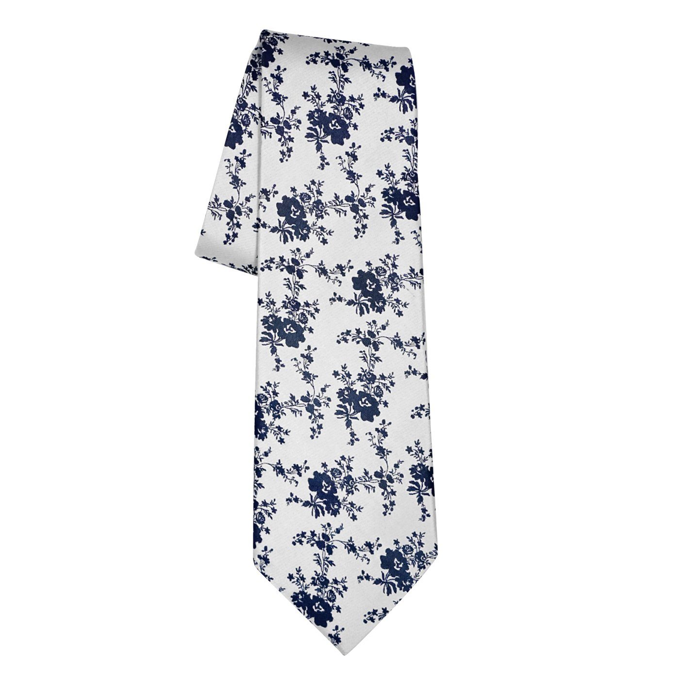 Navy Bianco Carnation Necktie