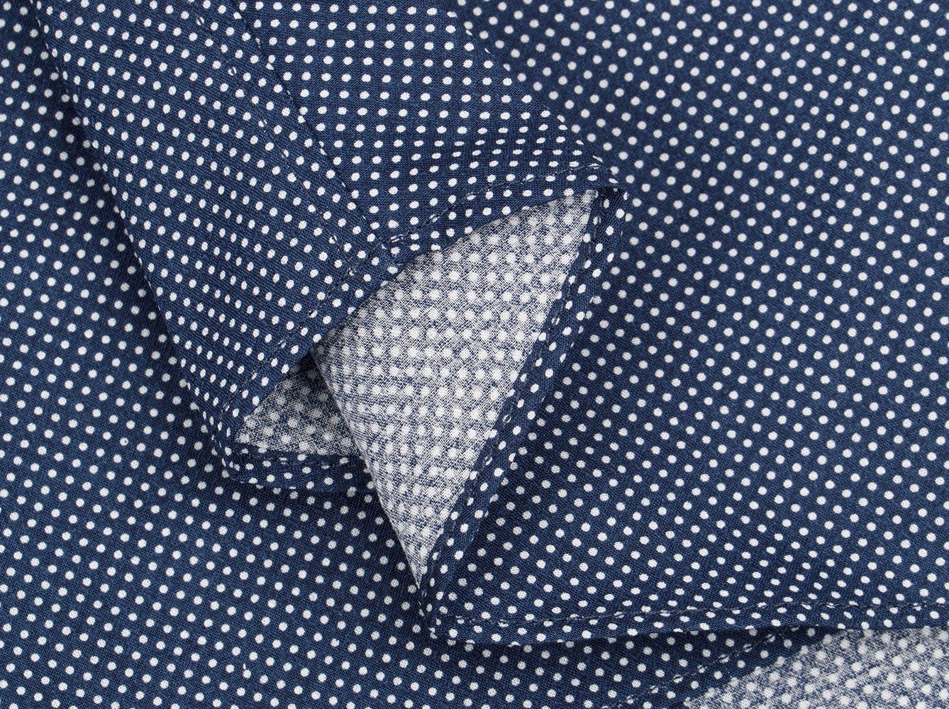 Navy Mini Dot Dress Shirt