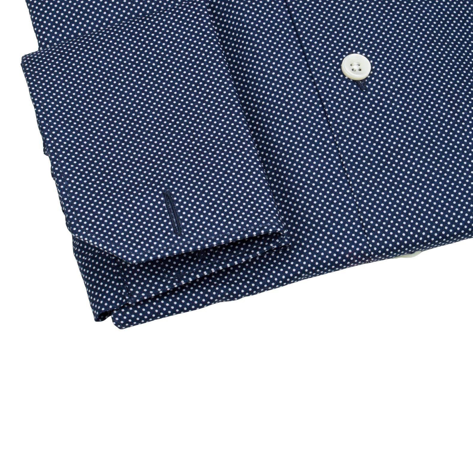 Navy Mini Dot Dress Shirt