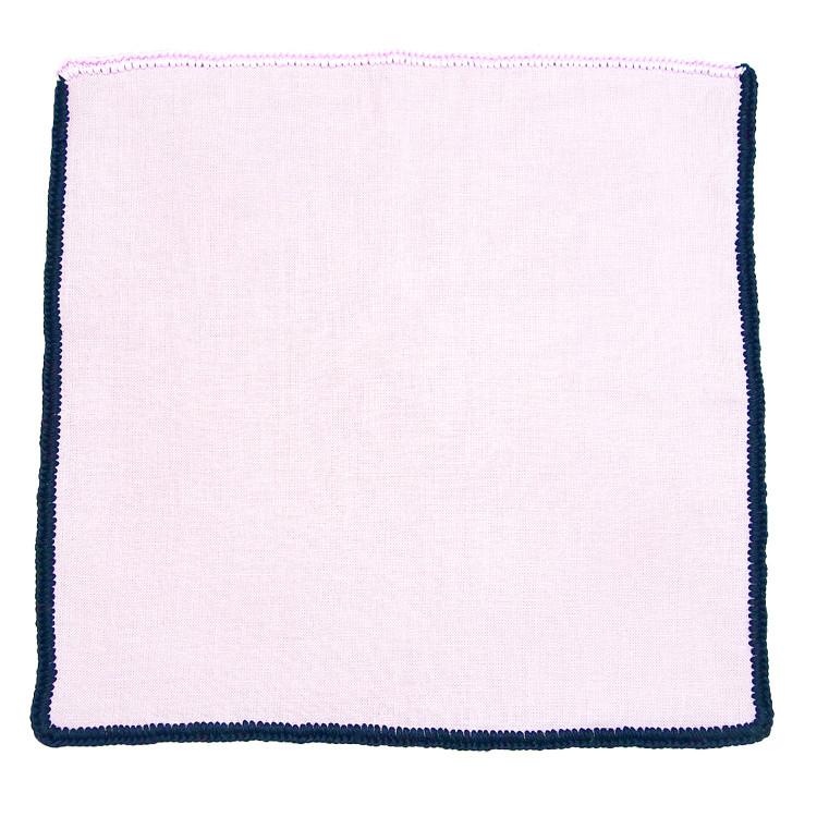 Pale Rosa with Pink and Navy Blue Signature Border
