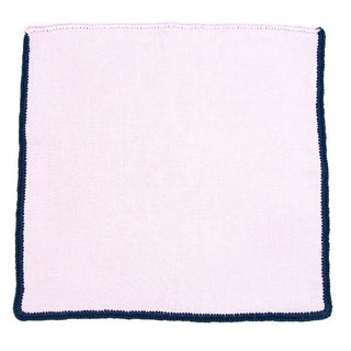 Pale Rosa with Pink and Navy Blue Signature Border