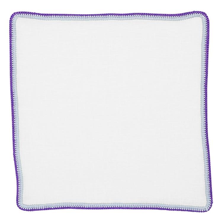 White Wall Street With Lilac Purple Signature Border