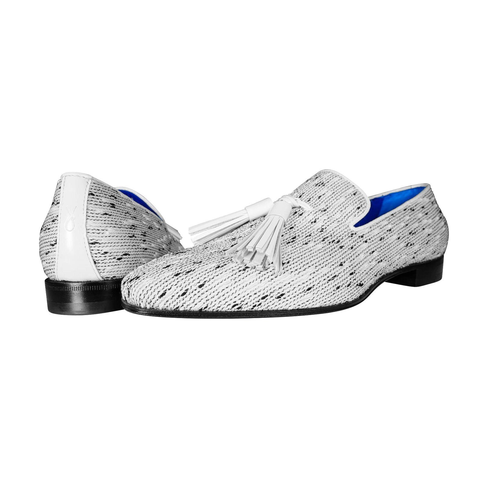 White Tweed Legare Tassel Loafer