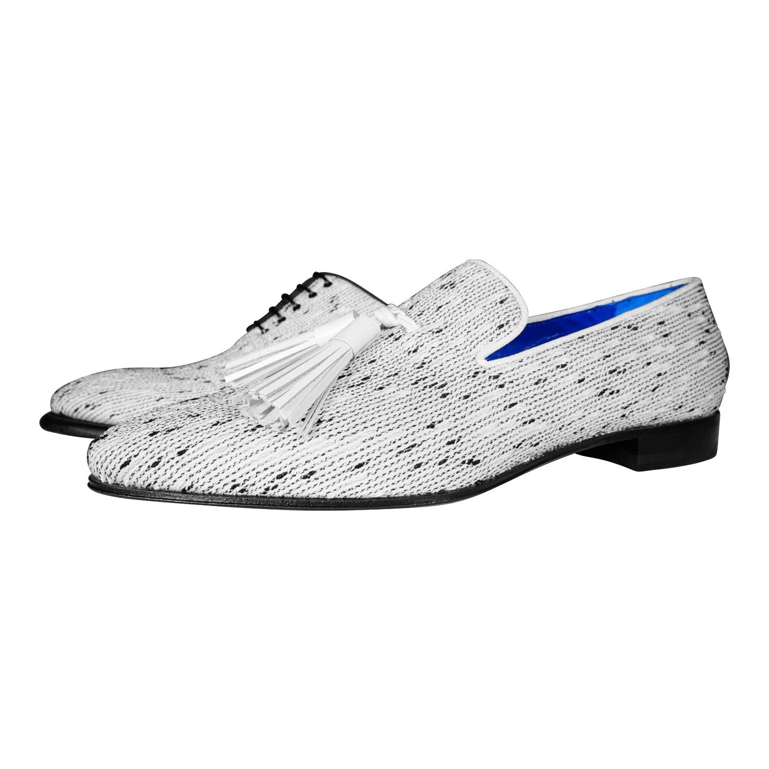 White Tweed Legare Tassel Loafer