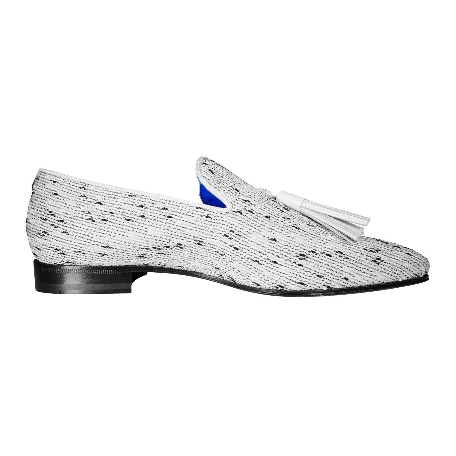 White Tweed Legare Tassel Loafer