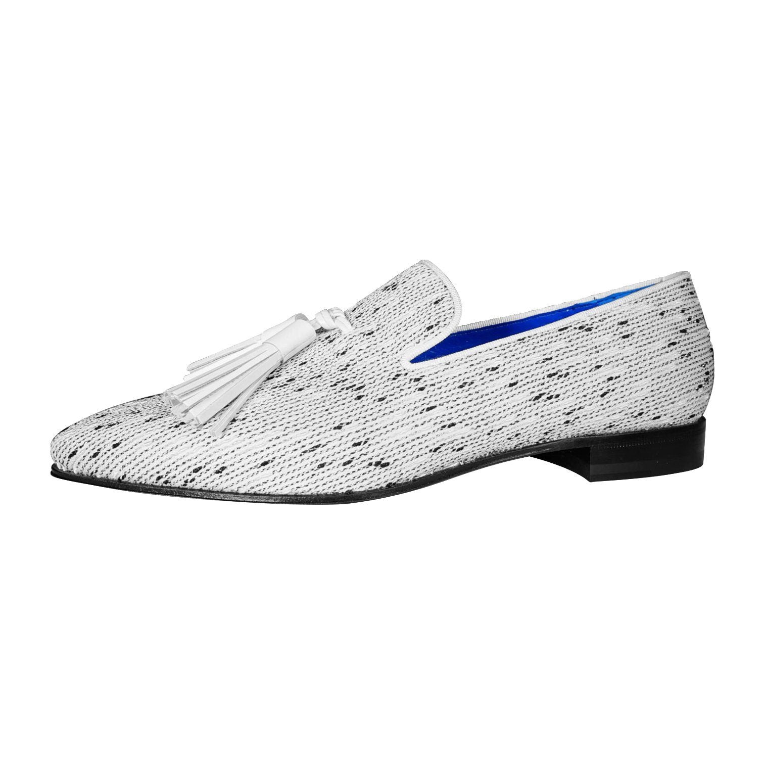 White Tweed Legare Tassel Loafer