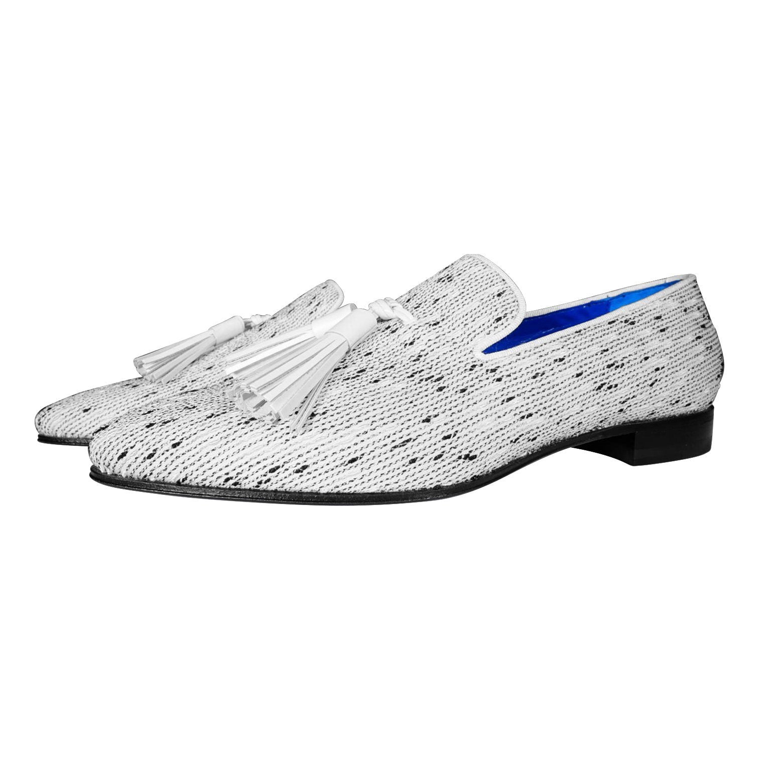 White Tweed Legare Tassel Loafer