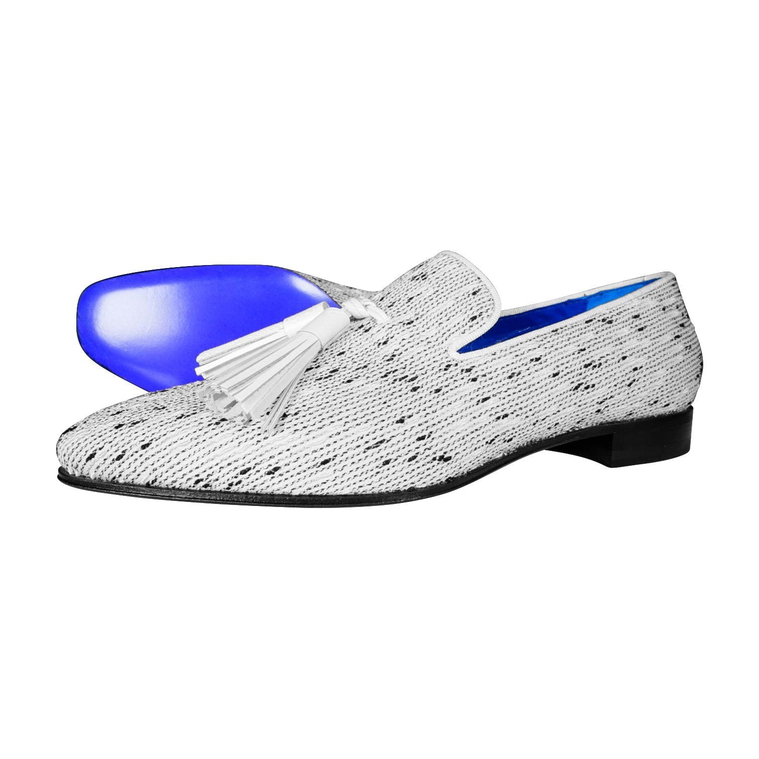 White Tweed Legare Tassel Loafer