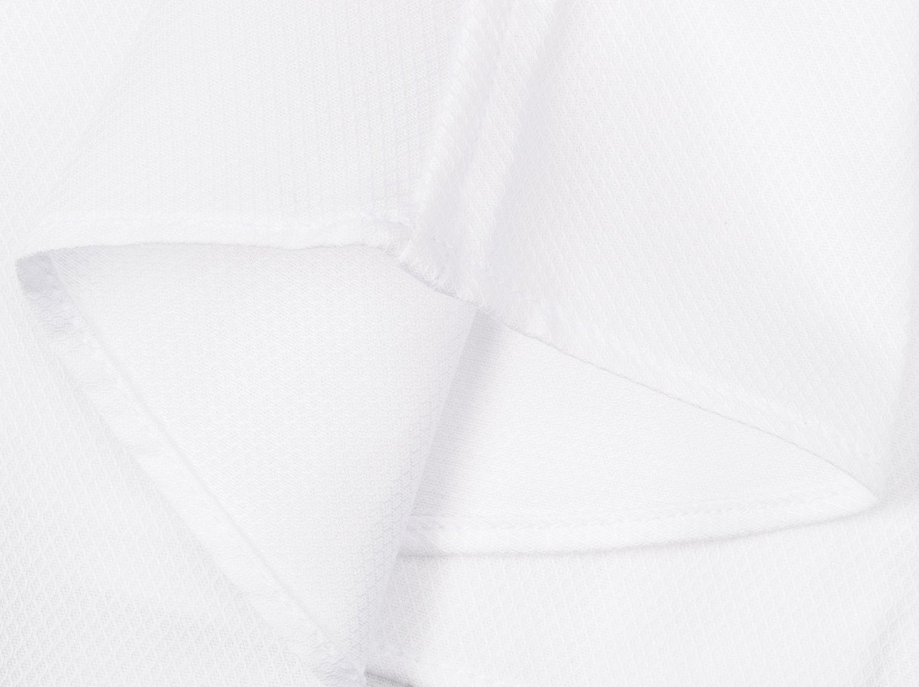 White Herringbone Jaquard Dress Shirt